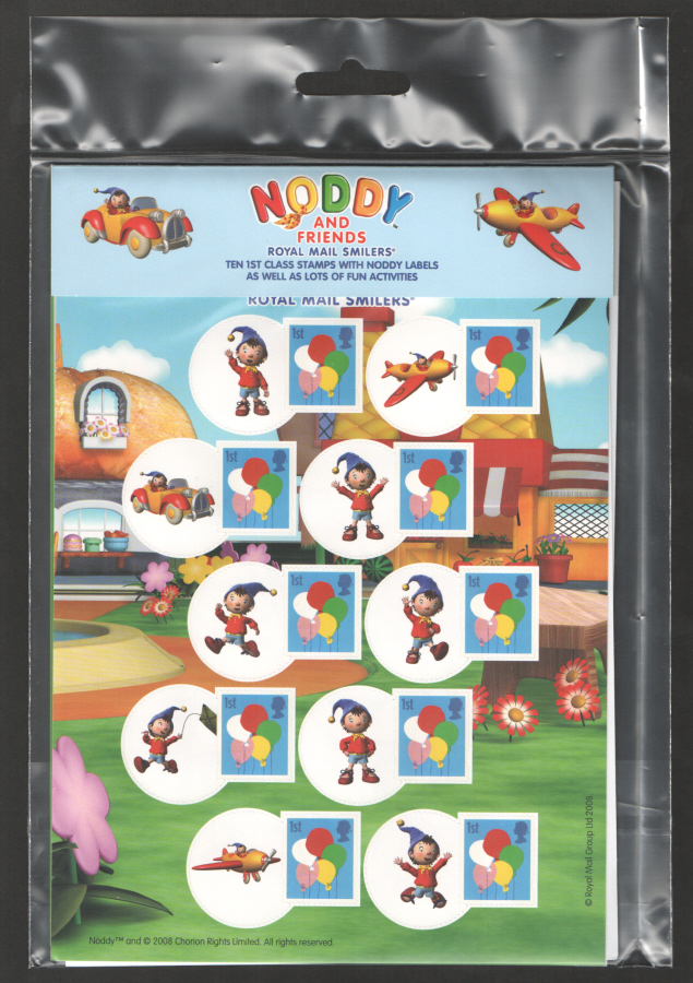 (image for) LS53 (Variant) 2008 Noddy And Friends Smilers For Kids 10 x 1st Class Pack